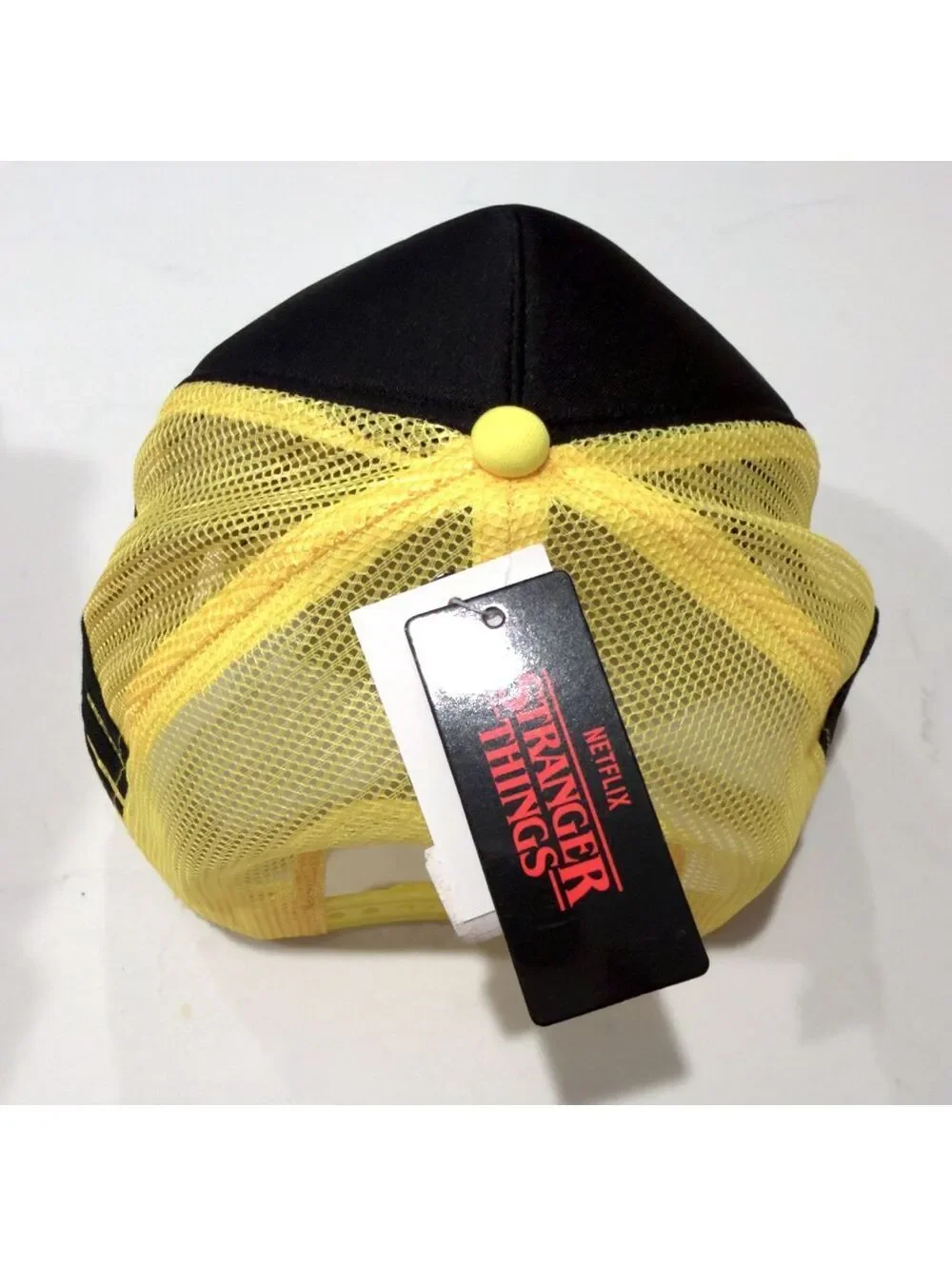 Stranger Things Black & Yellow Trucker Snapback Hat Cap Mesh Adjustable Unisex